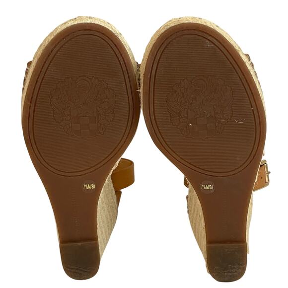 Vince Camuto Women's Leera Espadrilles Wedges Ankle Strap Sandals size 7.5 Tan - Picture 8 of 15